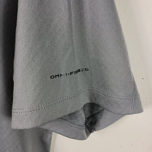 Columbia Mens Omni Freeze Zero Rules Cooling Polo Shirt Gray Size M Short Sleeve - Picture 2 of 8